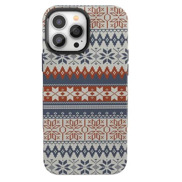 Casely iPhone 13 Pro Max Sweater Weather Holiday Knit Case Bold + MagSafe - Picture 1 of 4